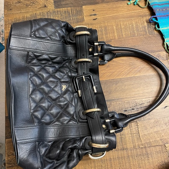 100% Authentic Burberry soft black leather handbag EUC - Picture 9 of 17